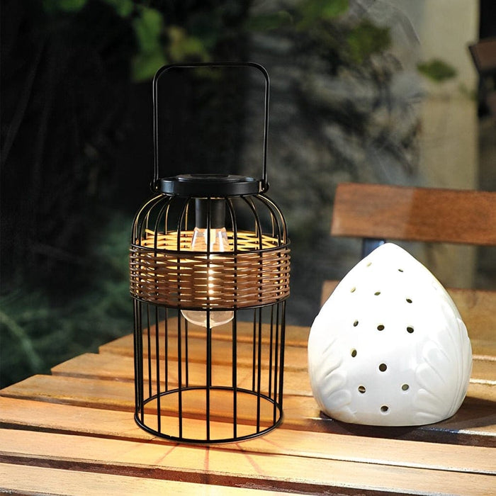 Durable Outdoor Rattan Solar Table Lamp with Long Battery Life, Automatic Day/Night Function, and Exquisite Handles for Easy Mobility and Hanging-ErisView-3