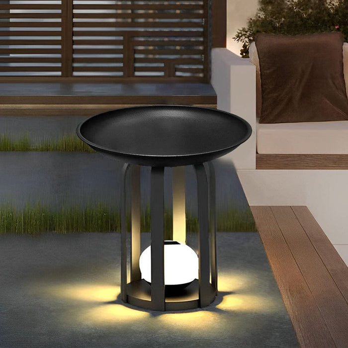 Durable Outdoor Solar Floor Lamp with Waterproof, Dustproof, Rustproof Features, Multi-Functional as Side Table, Plant Stand, and More-ErisView-12