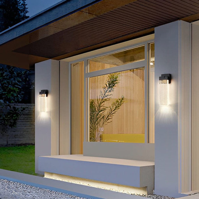 Durable Outdoor Wall Light with Bubble Crystal Lampshade, Waterproof Aluminum Body, Bright and Warm Lighting for All Weather Conditions-ErisView-17