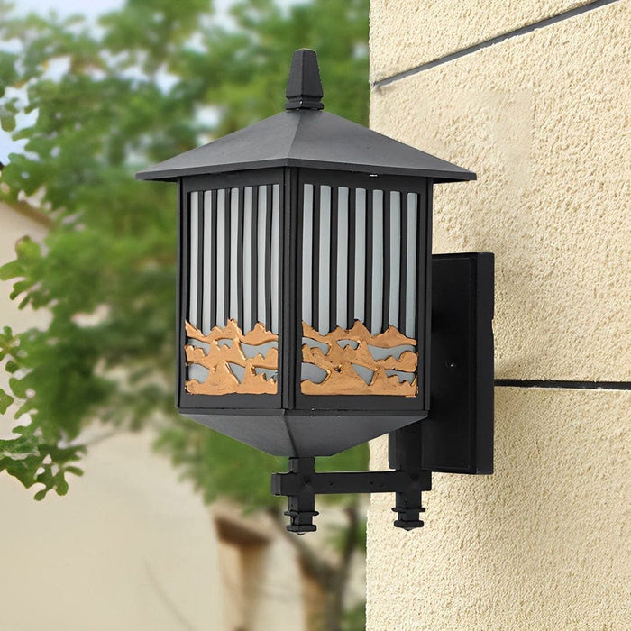 Durable Outdoor Wall Light with Die-Cast Aluminum and Frosted Glass, Waterproof, Rustproof, Wired and Solar Options for Porch and Patio-ErisView-2