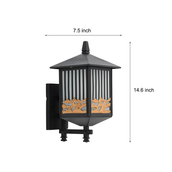 Durable Outdoor Wall Light with Die-Cast Aluminum and Frosted Glass, Waterproof, Rustproof, Wired and Solar Options for Porch and Patio-ErisView-6