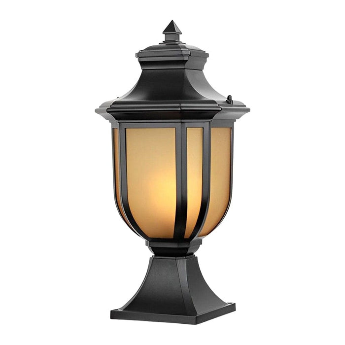 Durable Retro Fence Post Lights, Waterproof, Rustproof, and Moisture Proof Aluminum Alloy with Glass Lampshade for Cozy Outdoor Ambiance-ErisView-10