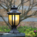 Durable Retro Fence Post Lights, Waterproof, Rustproof, and Moisture Proof Aluminum Alloy with Glass Lampshade for Cozy Outdoor Ambiance-ErisView-1