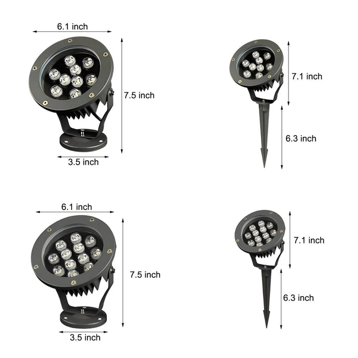 Durable Rust-Proof Die-Cast Aluminum Outdoor Spotlights with High Brightness, Convection Heat Dissipation, and Waterproof Design for Long Service Life-ErisView-8