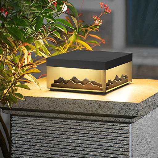 Durable Rust-Proof Waterproof Steel Solar Garden Light with High Brightness LED and Mountain Scenery Design for Warm Outdoor Atmosphere-ErisView-1