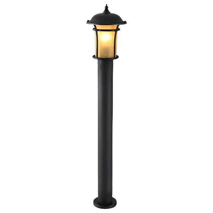 Durable Rustproof Iron Garden Light with Handmade Glass Lampshade, Superior Waterproof Performance, Available in Three Heights for Outdoor Pathways-ErisView-11