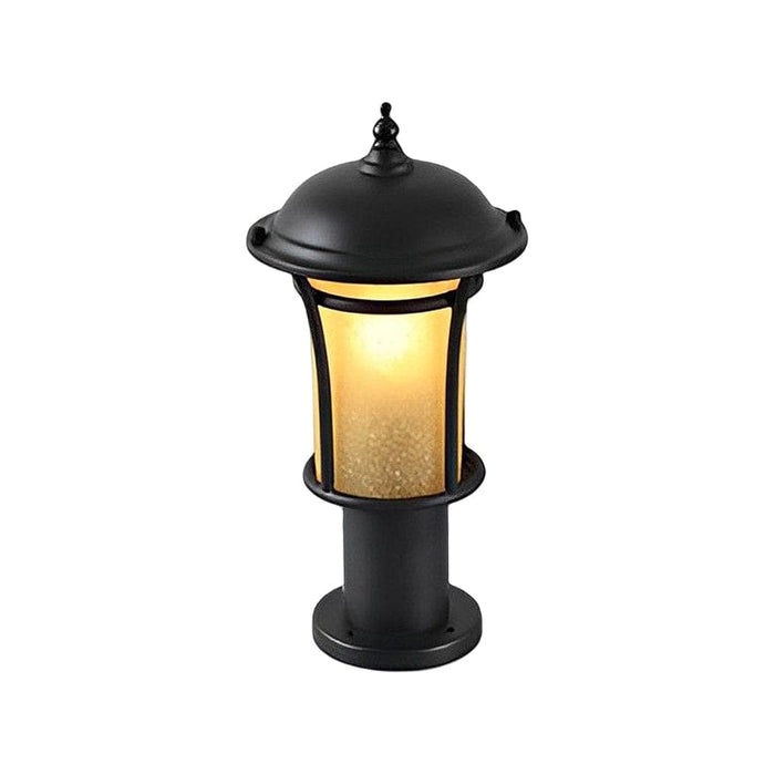 Durable Rustproof Iron Garden Light with Handmade Glass Lampshade, Superior Waterproof Performance, Available in Three Heights for Outdoor Pathways-ErisView-9