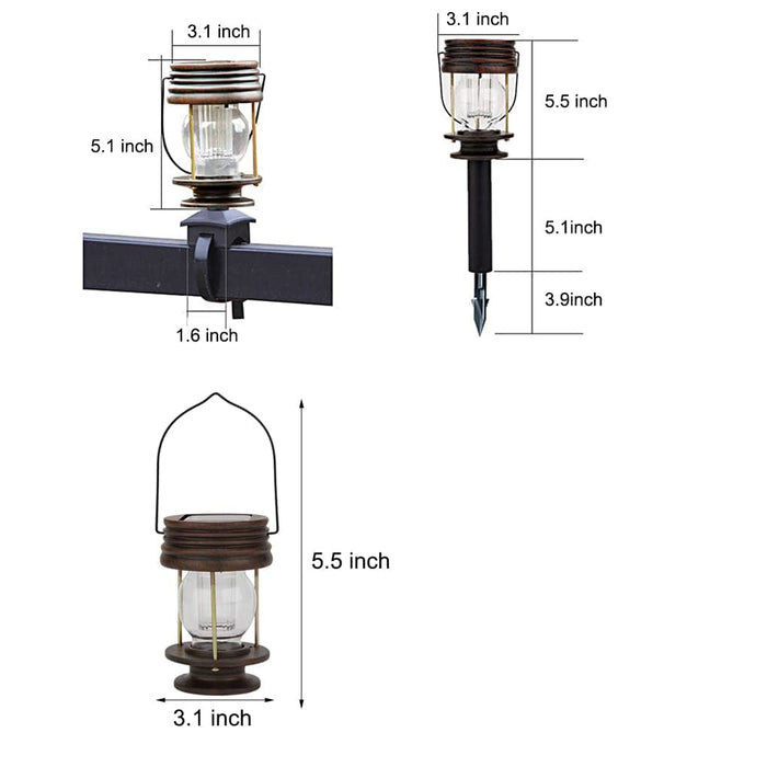 Durable Solar Lantern Light with IP44 Waterproof Rating, Automatic Light Sensor, and Versatile Hanging Handle for Outdoor Use, No Wiring Needed-ErisView-8