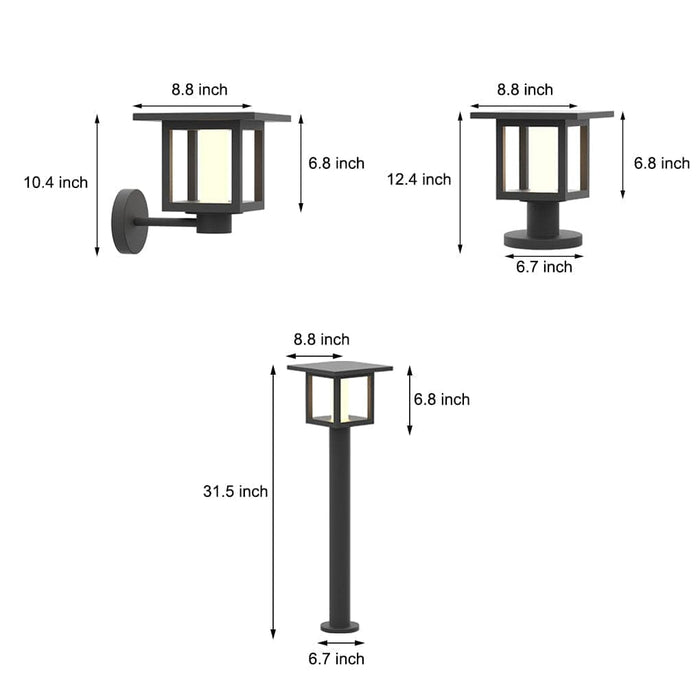 Durable Solar Outdoor Wall Light with Square Cutout Design, Dual Power Supply for Path, Patio, Courtyard, Walkway, and Garden-ErisView-17