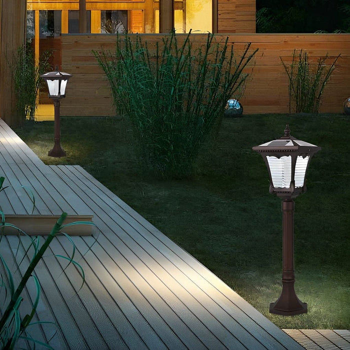 Durable Solar Pathway Light with Automatic On/Off, Rustproof Aluminum and Glass Lampshade, Waterproof for Garden, Lawn, and Park Lighting-ErisView-16