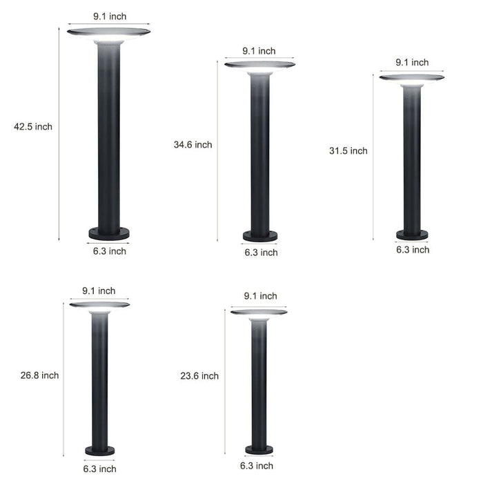 Durable Solar Post Light with High Color Rendering LED, 12-Hour Continuous Lighting, and Waterproof Die-Cast Aluminum for Garden and Pathway-ErisView-5