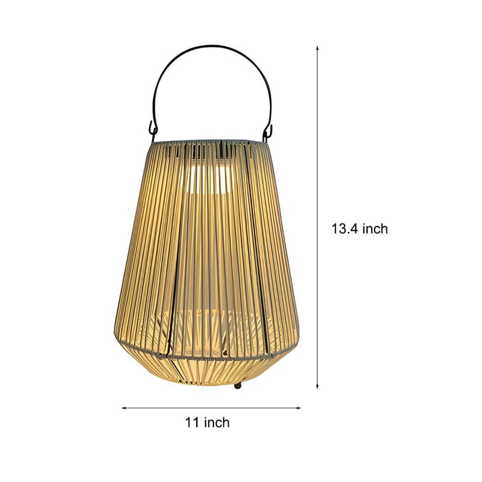 Durable Solar-Powered Rattan Garden Lanterns with 180° Rotatable Handle â€?Automatic Day/Night Operation, Long Battery Life, Weather-Resistant-ErisView-11