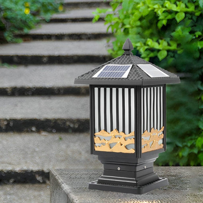 Durable Solar and Wired Fence Post Lights with Remote Control, Energy-Saving, Rustproof Aluminum, High Transmittance Frosted Glass for Outdoor Use-ErisView-2