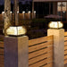 Durable Stainless Steel Fence Post Lights with High Transmittance PE Lampshade, Hardwired & Solar Options for Decorative Outdoor Lighting-ErisView-3