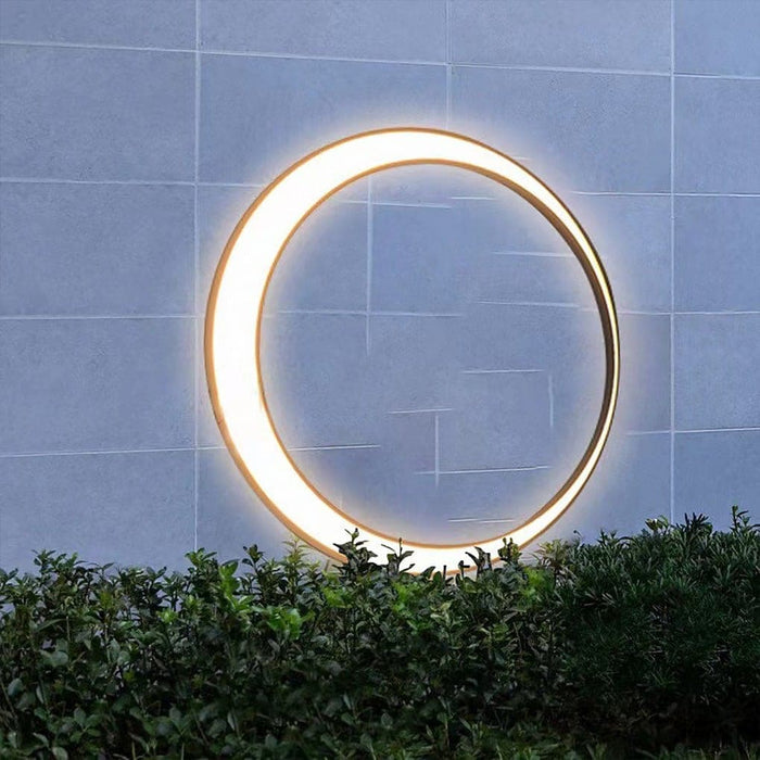 Durable Stainless Steel Minimalist Moon Outdoor Wall Lamp with Bright PC Lampshade, Perfect for Porch, Terrace, Balcony, Garage Door, and Entrance-ErisView-8