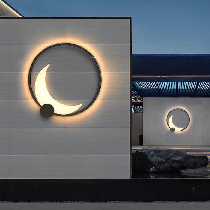 Durable Stainless Steel Moon Shape LED Wall Lamp, Rust-Resistant, Energy-Saving, Warm Light for Outdoor Use, Long-Lasting and Stylish Design-ErisView-2