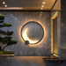 Durable Stainless Steel Moon Shape LED Wall Lamp, Rust-Resistant, Energy-Saving, Warm Light for Outdoor Use, Long-Lasting and Stylish Design-ErisView-4