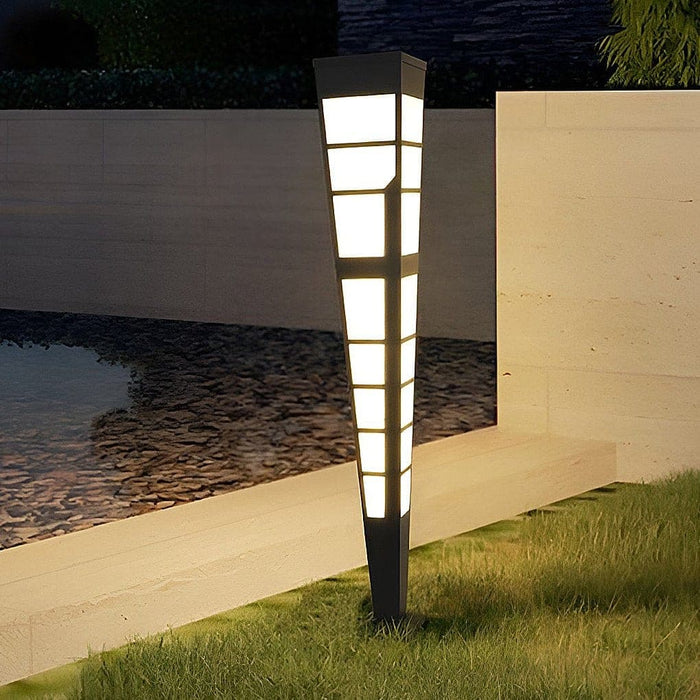 Durable Stainless Steel Outdoor Pathway Light with Imitation Marble Lampshade, Waterproof, Rustproof, Ideal for Patios, Gardens, and Courtyards-ErisView-2