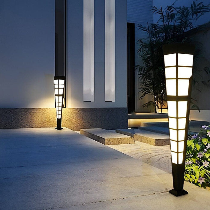 Durable Stainless Steel Outdoor Pathway Light with Imitation Marble Lampshade, Waterproof, Rustproof, Ideal for Patios, Gardens, and Courtyards-ErisView-5