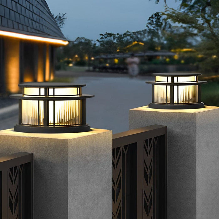 Durable Stainless Steel Outdoor Post Light, Available in Wired and Solar Powered Options, Weather-Resistant, Ideal for Columns, Courtyards, and Pavilions-ErisView-2