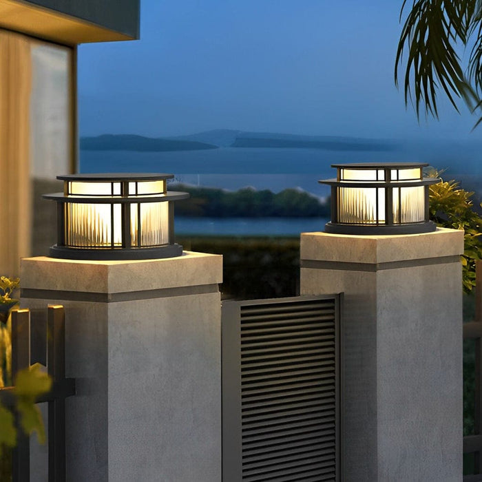 Durable Stainless Steel Outdoor Post Light, Available in Wired and Solar Powered Options, Weather-Resistant, Ideal for Columns, Courtyards, and Pavilions-ErisView-3