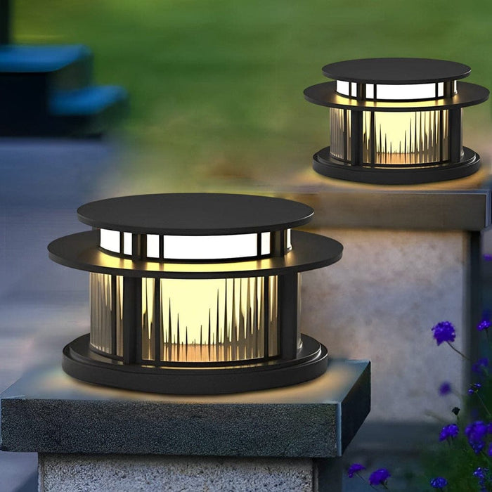 Durable Stainless Steel Outdoor Post Light, Available in Wired and Solar Powered Options, Weather-Resistant, Ideal for Columns, Courtyards, and Pavilions-ErisView-1