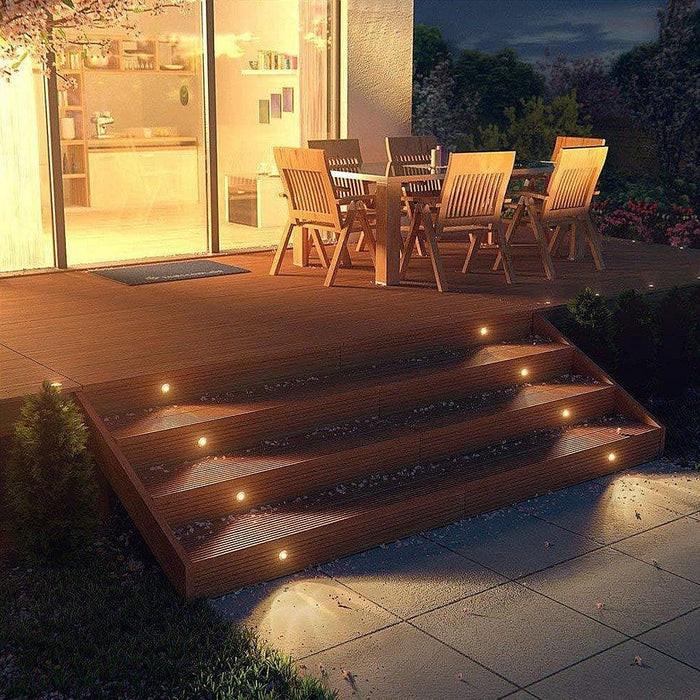 Durable Stainless Steel Outdoor Step Light, Waterproof, Easy Installation, Ideal for Pathways, Gardens, Courtyards, and Decks-ErisView-9