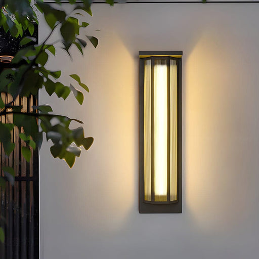 Durable Stainless Steel Outdoor Wall Lights with High Transmittance Acrylic Shade, Available in Hardwired and Solar-Powered Options, 20" and 26" Heights-ErisView-1