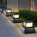 Durable Stainless Steel Solar Deck Post Lights with Abstract Mountain Design, High Transmittance, and E27 Bulb Base for Bright, Warm Outdoor Lighting-ErisView-4