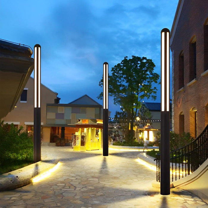 Durable Waterproof Aluminum Garden Lamp Post with Energy-Efficient LED Light and High Transmittance Shade for Villas, Gardens, and Lawns-ErisView-16