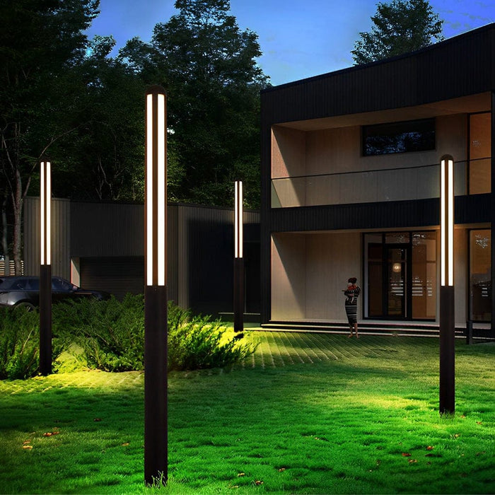 Durable Waterproof Aluminum Garden Lamp Post with Energy-Efficient LED Light and High Transmittance Shade for Villas, Gardens, and Lawns-ErisView-13