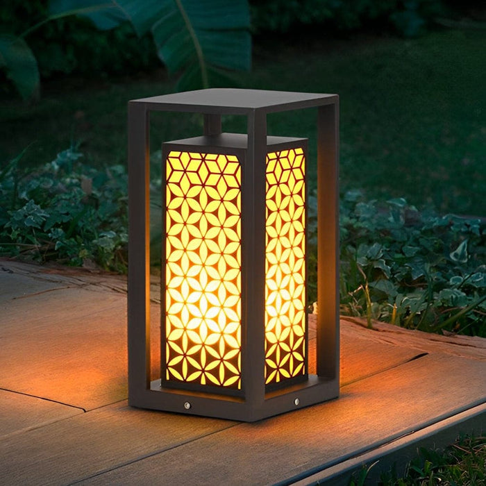 Durable Waterproof Galvanized Sheet Lawn Lamp, High-Temperature Resistant, Rust-Proof, Ideal for Garden, Pathway, Patio, and Outdoor Decor-ErisView-14