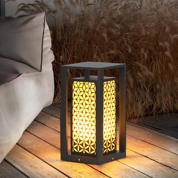 Durable Waterproof Galvanized Sheet Lawn Lamp, High-Temperature Resistant, Rust-Proof, Ideal for Garden, Pathway, Patio, and Outdoor Decor-ErisView-12