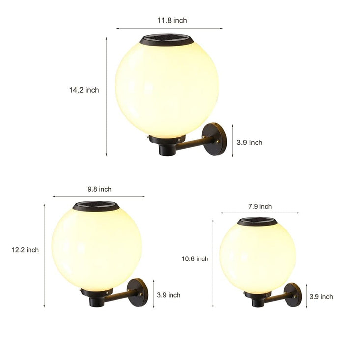 Durable Waterproof Outdoor Solar Wall Lamp with Die-Cast Aluminum Base, High Transmittance Lampshade, and Fast Charging Efficiency-ErisView-11