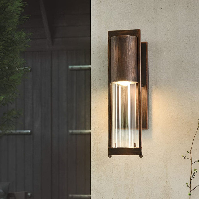 Durable Waterproof Outdoor Wall Lamp with High-Transmittance Glass Shade, Rustproof Iron Material, and Standard E27 Bulb Base for All-Weather Use-ErisView-11