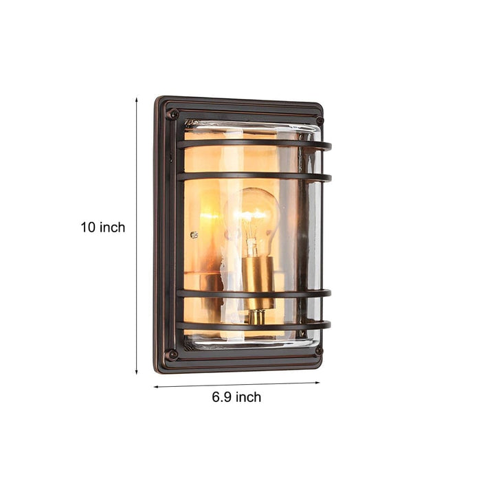 Durable Waterproof Outdoor Wall Light with Aluminum Alloy Frame and Glass Lampshade, Ideal for Courtyard, Garden, and Patio Lighting-ErisView-6