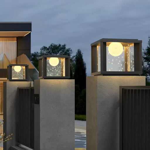 Durable Waterproof Solar Fence Post Lights with Quick-Charging Panels for Cozy Outdoor Ambiance, Automatic Day/Night Function-ErisView-1