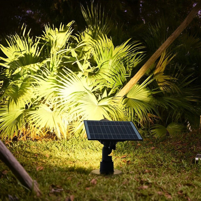 Easy-to-Install Solar Powered Waterproof Spotlight with Adjustable Angles for Optimal Sunlight Absorption and Automatic Night Activation-ErisView-1