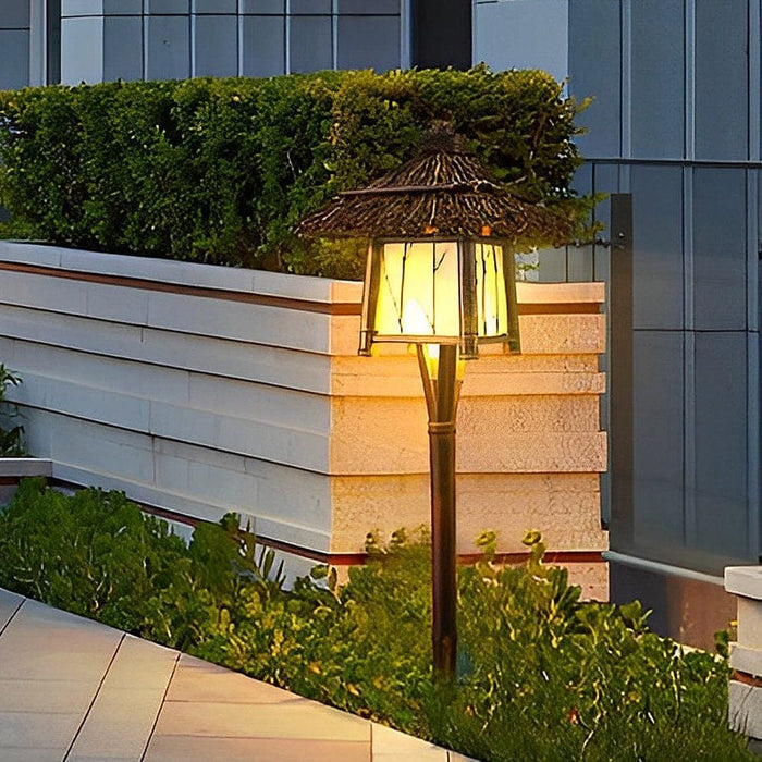 Eco-Friendly Bamboo Outdoor Lights, Hand-Woven Waterproof Pathway and Pendant Lighting for Gardens, Villas, and Restaurants-ErisView-8