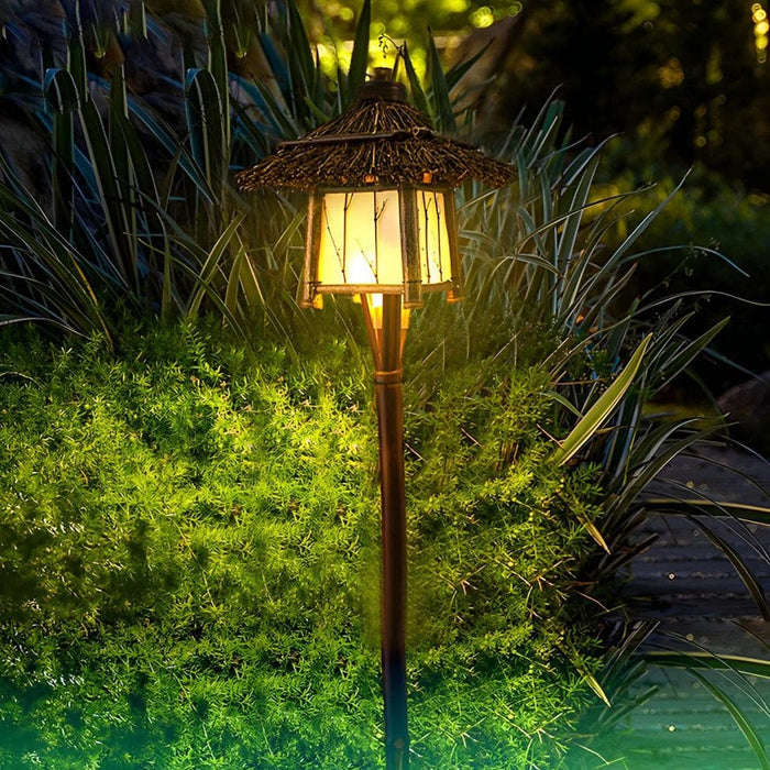 Eco-Friendly Bamboo Outdoor Lights, Hand-Woven Waterproof Pathway and Pendant Lighting for Gardens, Villas, and Restaurants-ErisView-1