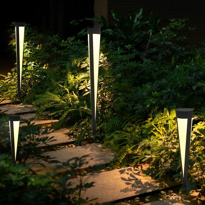 Elegant Aluminum and Acrylic Outdoor Solar Pathway Light with High-Efficiency LED and Weather-Resistant Design for Warm Garden Illumination-ErisView-4