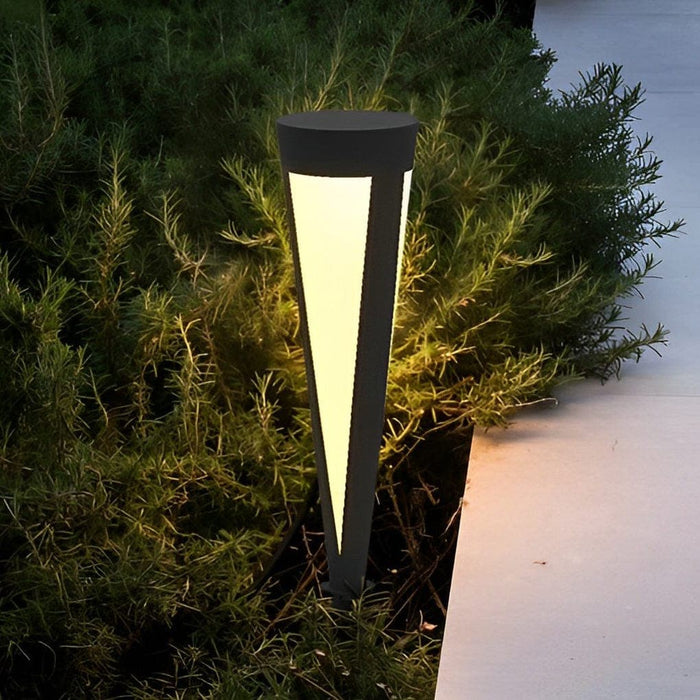 Elegant Aluminum and Acrylic Outdoor Solar Pathway Light with High-Efficiency LED and Weather-Resistant Design for Warm Garden Illumination-ErisView-8