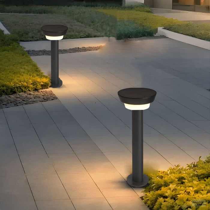 Elegant Black Aluminum Outdoor Path Light with IP65 Waterproof Rating, Two Installation Options, and Solar Charging Capability-ErisView-6