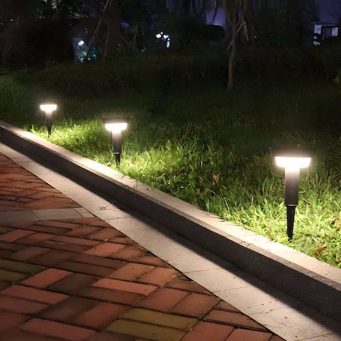 Elegant Black Aluminum Outdoor Path Light with IP65 Waterproof Rating, Two Installation Options, and Solar Charging Capability-ErisView-18