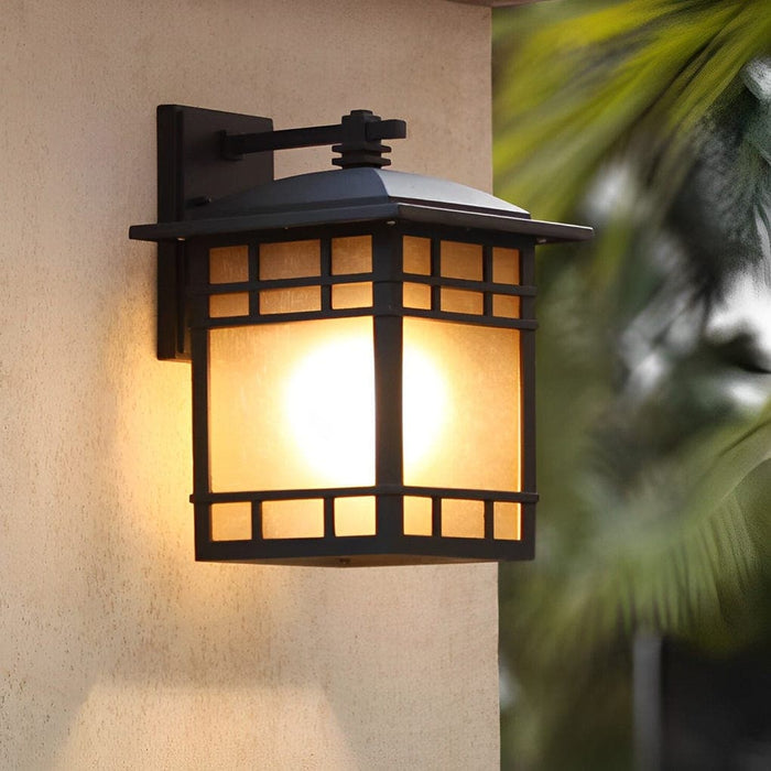 Elegant Black Industrial Outdoor Wall Light, Waterproof, Rustproof, E27 Bulb Base, Perfect for Porch, Balcony, Garden, and Hallway Decor-ErisView-2