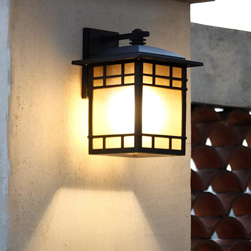 Elegant Black Industrial Outdoor Wall Light, Waterproof, Rustproof, E27 Bulb Base, Perfect for Porch, Balcony, Garden, and Hallway Decor-ErisView-1