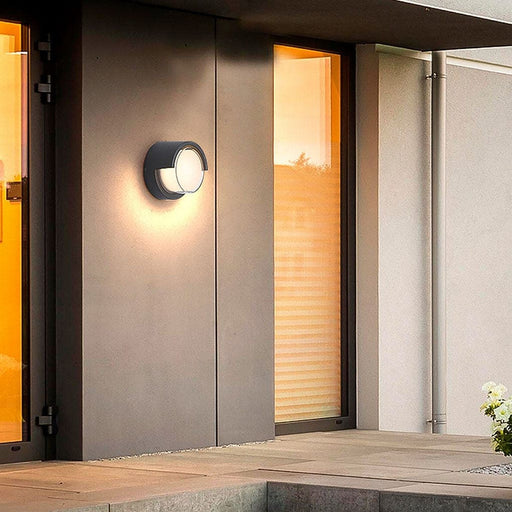 Elegant Double Layer Lampshade Outdoor Wall Light, Sandblasted Aluminum, Waterproof, Heat & Impact Resistant for All Weather Conditions-ErisView-1