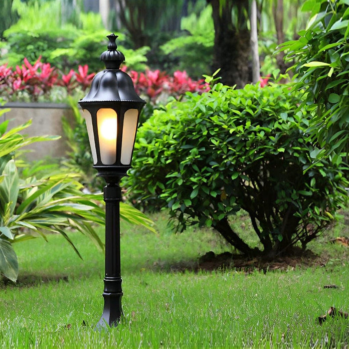 Elegant European Style Aluminum Lawn Lamp, Waterproof, Rust Proof, High Temperature Resistant with Glass Lampshade for Garden, Lawn, and Park-ErisView-6