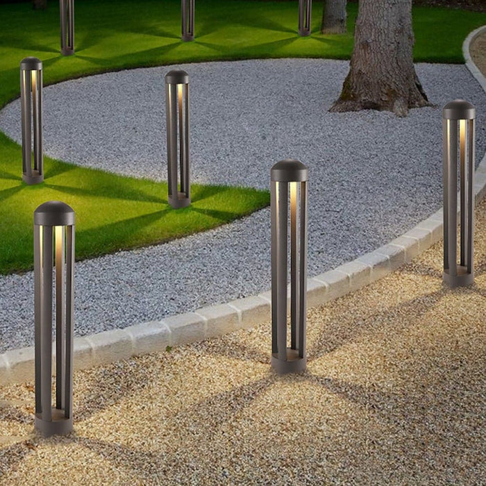 Elegant Modern Industrial Outdoor Lawn Lamp with Thickened Glass Panel for Patios, Gardens, Entrances, and Walkways, Stylish and Durable Lighting-ErisView-6