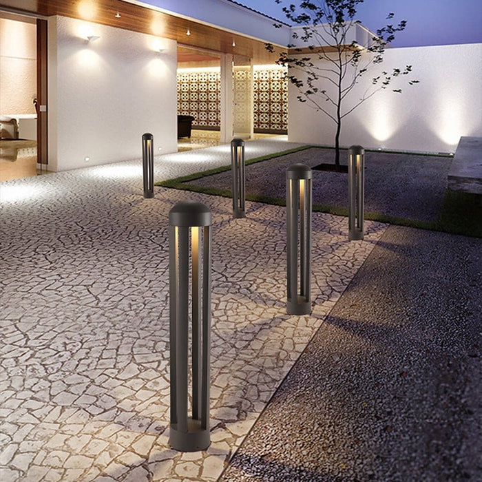 Elegant Modern Industrial Outdoor Lawn Lamp with Thickened Glass Panel for Patios, Gardens, Entrances, and Walkways, Stylish and Durable Lighting-ErisView-16